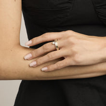 Ring with diamond (0.29 ct) in 14K Gold and white gold size 9