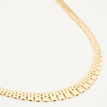 Brick Necklace in 14K Gold, 15.75 inches | Real Genuine Gold