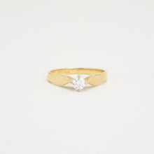 Ring with diamond (0.21 ct) in 14K Gold size 5¾ | Real Genuine Gold