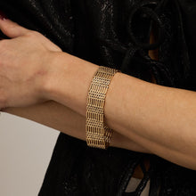 Brick Bracelet in 14K Gold, 7.28 inches | Solid Gold | Quality Fine