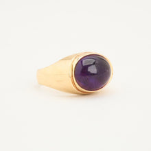 Ring with and amethyst in 14K Gold size 7¾ - 8 | Solid Gold | Fine