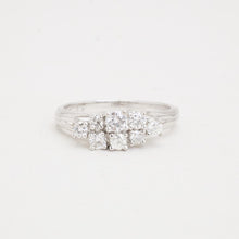 Ring with diamond (0.59 ct) in 14K White gold size 6¾ | Solid Gold