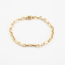 Anchor chain Bracelet in 14K Gold, 7.68 inches | Vintage Solid Gold