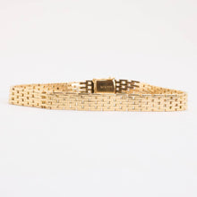 Brick Bracelet in 14K Gold, 7.48 inches | Solid Gold | Premium Real
