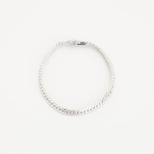 Curb Bracelet in 14K White gold, 7.48 inches | Real Genuine Gold