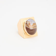 Ring with and chalcedony in 14K Gold size 6½ | Real Genuine Gold