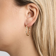 Luxurious 18K Gold Earrings, 1.18-Inch Simple Elegance, Genuine Gold Classic Design