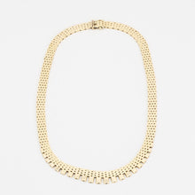 Brick Necklace in 14K Gold, 16.54 inches | Vintage Solid Gold