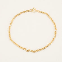Anchor chain Bracelet in 14K Gold, 7.48 inches | Vintage Solid Gold