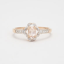 Ring with and tourmaline in 8K Rose gold size 9¼ | Solid Gold