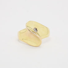 Ring with and Zirconia in 14K Gold size 6 | Vintage Solid Gold