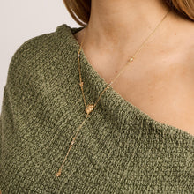 Necklace with diamond (0.03 ct) in 18K Gold and white gold, 18.5