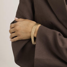 Ziegelarmband aus 14 Karat Gold, 7,48 Zoll | Echtes Gold | Premium