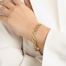 X-link Bracelet in 14K Gold, 7.87 inches | Vintage Solid Gold