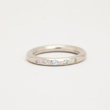Ring with diamond (0.18 ct) in 18K White gold size 8 | Solid Gold