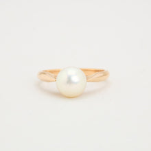 Ring with and pearl in 14K Gold size 5¾ | Vintage Solid Gold