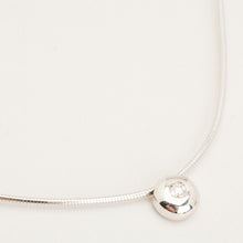 Dainty 14K White Gold Diamond Necklace, 0.17 CT Solitaire Pendant on 17.13″ Chain, Minimalist Modern Fine Jewelry, Everyday Gift