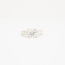 Ring with diamond (2.84 ct) in 18K White gold size 5 | Solid Gold