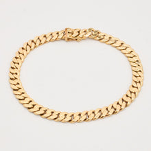 Curb Bracelet in 14K Gold, 7.28 inches | Vintage Solid Gold | Fine