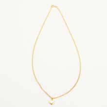 Heart Curb Necklace in 18K Gold, 19.69 inches | Vintage Solid Gold
