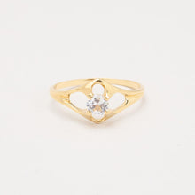 Ring with diamond (0.34 ct) in 14K Gold size 5 | Solid Gold
