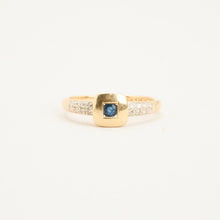Ring with diamond (0.08 ct) in 14K Gold size 8 | Vintage Solid Gold
