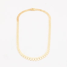Brick Necklace in 14K Gold, 15.94 inches | Vintage Solid Gold