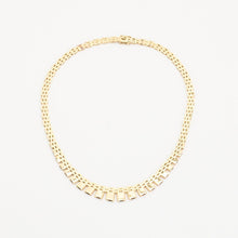 Brick Necklace in 14K Gold, 15.16 inches | Vintage Solid Gold | Fine