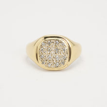 Ring with diamond (0.12 ct) in 9K Gold size 8½ | Vintage Solid Gold