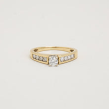 Ring with diamond (0.36 ct) in 14K Gold size 6 | Real Genuine Gold