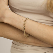 BNH Anchor chain Bracelet in 14K Gold, 7.36 inches | Solid Gold
