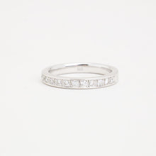 Ring with diamond (0.33 ct) in 14K White gold size 7¾ | Real Genuine