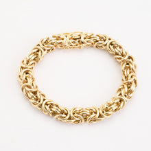 Byzantine chain Bracelet in 14K Gold, 7.87 inches | Vintage Solid