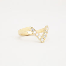 Ring with diamond (0.34 ct) in 14K Gold size 9¼ | Vintage Solid Gold