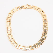 Block Necklace in 14K Gold, 16.54 inches | Real Genuine Gold | Fine