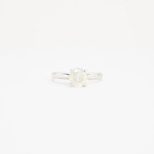 Ring with diamond (1.18 ct) in 14K White gold size 6½ - 6¾ | Vintage