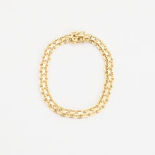 X-link Bracelet in 18K Gold, 7.28 inches | Vintage Solid Gold
