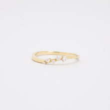 Ring with diamond (0.12 ct) in 14K Gold size 9¼ | Solid Gold