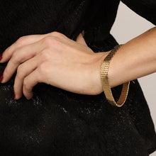 Brick Bracelet in 14K Gold, 7.28 inches | Real Genuine Gold