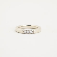 Ring mit Diamant (0,16 ct) in 14K Weißgold Größe 6¾ | Massivgold