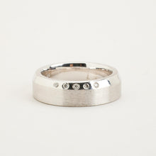 Ring with diamond (0.01 ct) in 14K White gold size 7¼ | Vintage