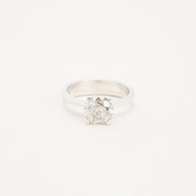 Ring with diamond (1.59 ct) in 14K White gold size 5¾ | Vintage