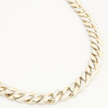 Curb Necklace with diamond (5.61 ct) in 18K White gold, 25.59 inches