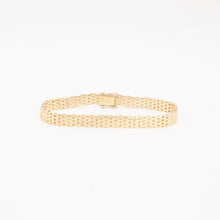 Brick Bracelet in 14K Gold, 7.68 inches | Vintage Solid Gold