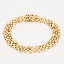 Bracelet à maillons en X en or 18 carats, 18,5 cm | Or massif vintage | Fin