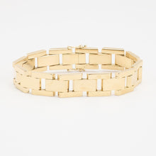 Block Bracelet in 14K Gold, 7.09 inches | Vintage Solid Gold | Fine