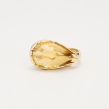 Ring with and topaz in 14K Gold size 5¾ | Solid Gold | Premium Real