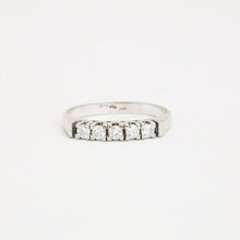 Ring with diamond (0.37 ct) in 14K White gold size 7¾ | Solid Gold
