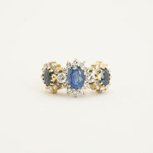 Ring mit Saphir und Diamant (0,83 ct) in 18K Gold Größe 6