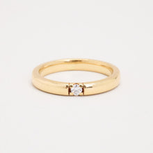 Ring with diamond (0.07 ct) in 14K Gold size 7¾ | Real Genuine Gold